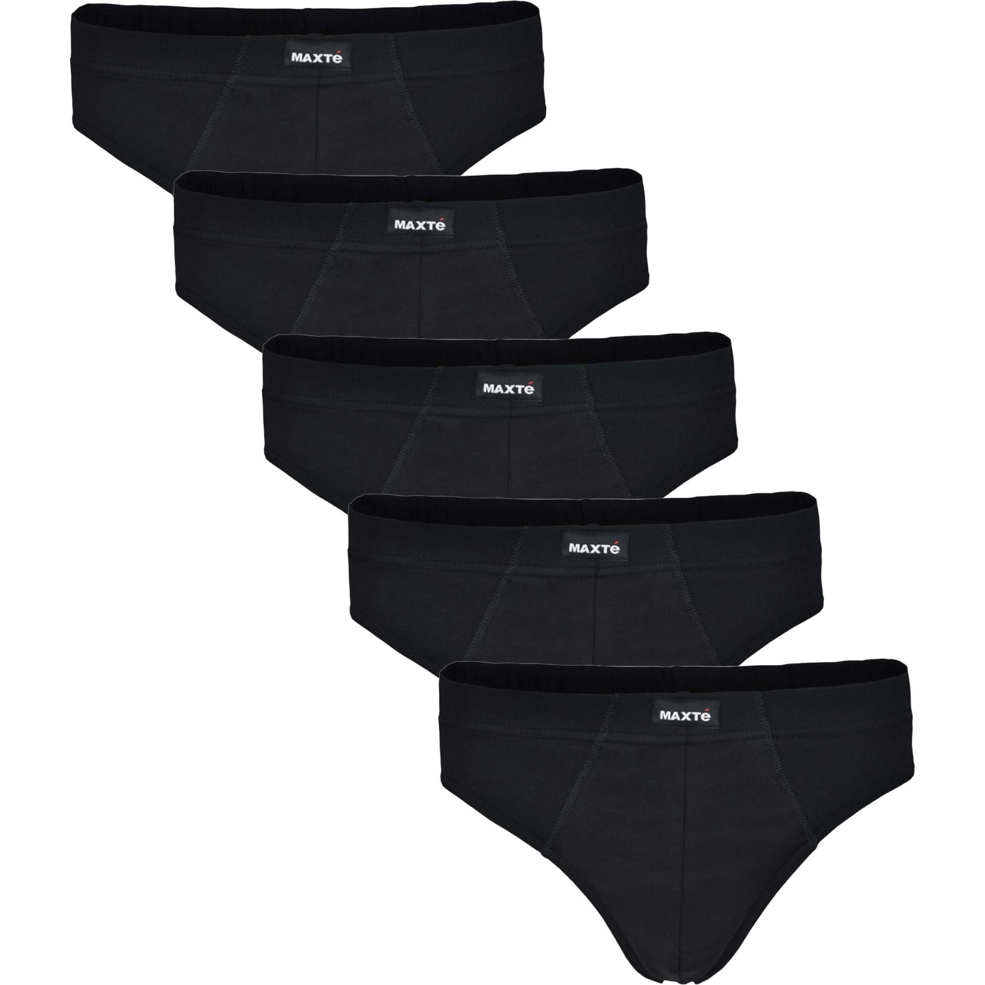 Maxte, Herren, Unterhosen, BASIC MAX Slip 5er Pack, Schwarz, (M, 5er Pack)