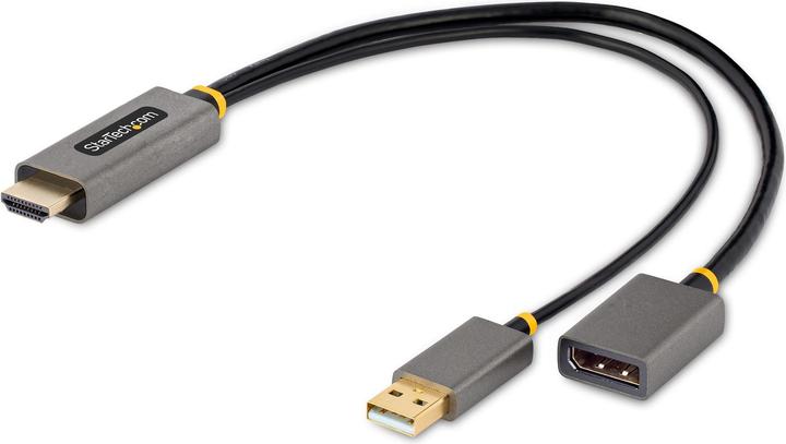Image du produit StarTech com 1ft (30cm) HDMI to DisplayPort Adapter Cable, Active 4K 60Hz HDMI 2.0 to DP 1.2 Convert (0.30 m)