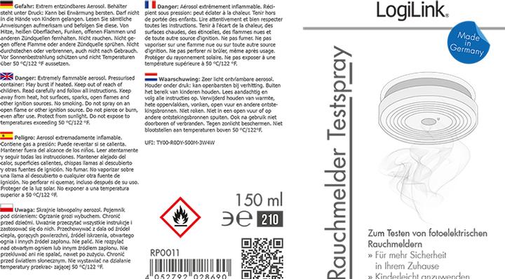 Immagine prodotto LogiLink Spray di prova per rilevatori di fumo
