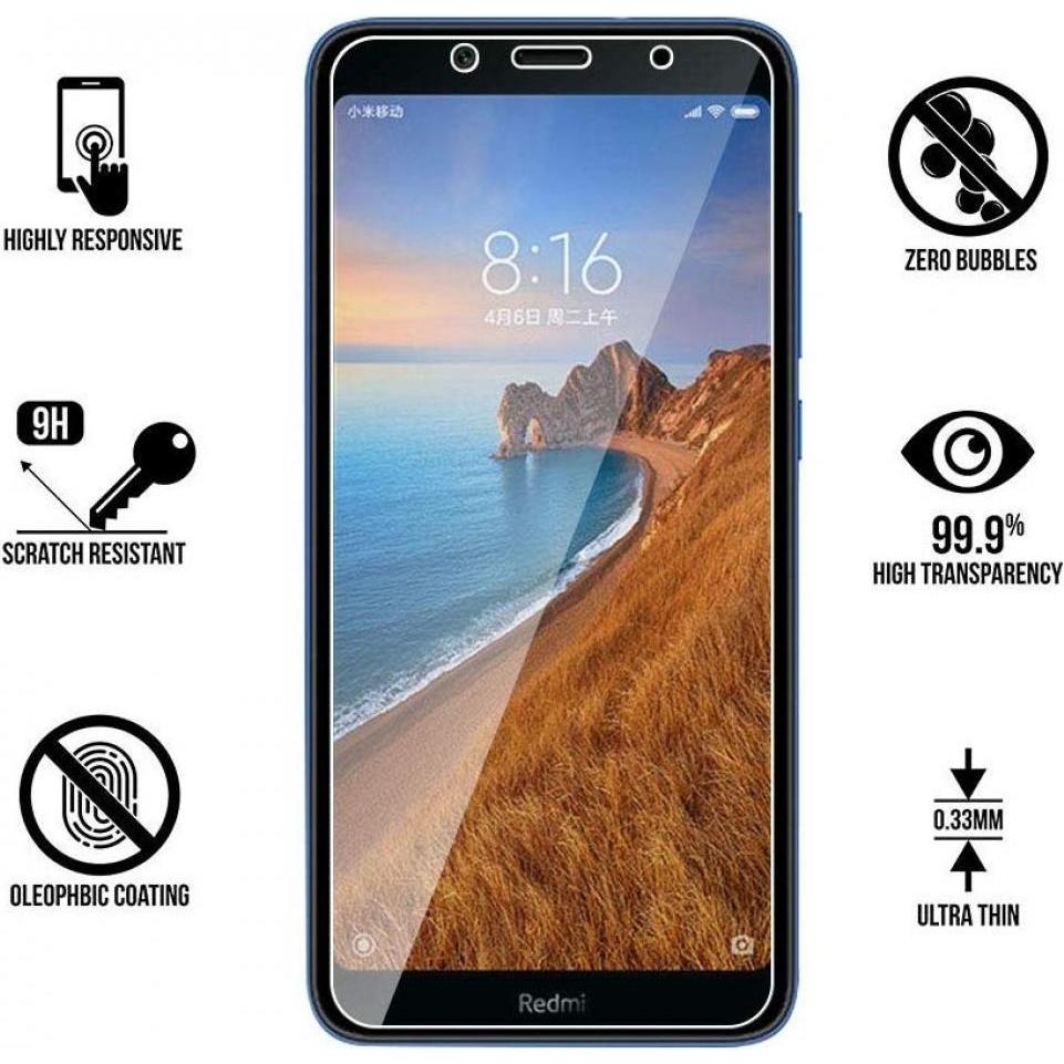 Thumbnail - Screenguard Xiaomi Redmi 7A Panzerglas Schutzfolie Case Friendly Design (1 Stück, Xiaomi Redmi 7A), Smartphone Schutzfol...