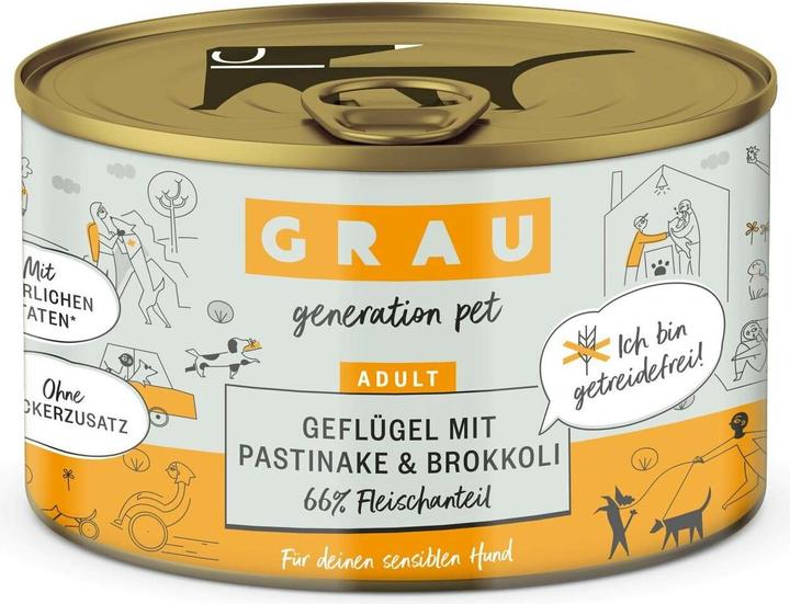 Grau Adult Geflügel (Adulto, 1 pz., 200 g)
