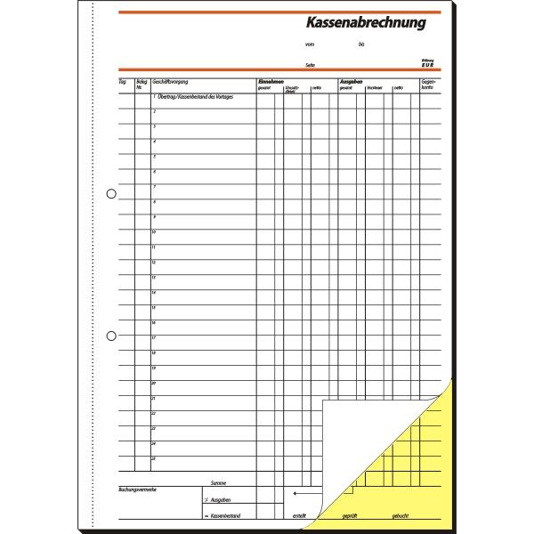 Produktbild Sigel Kassenabrechnung Formularbuch SD006 (40x)
