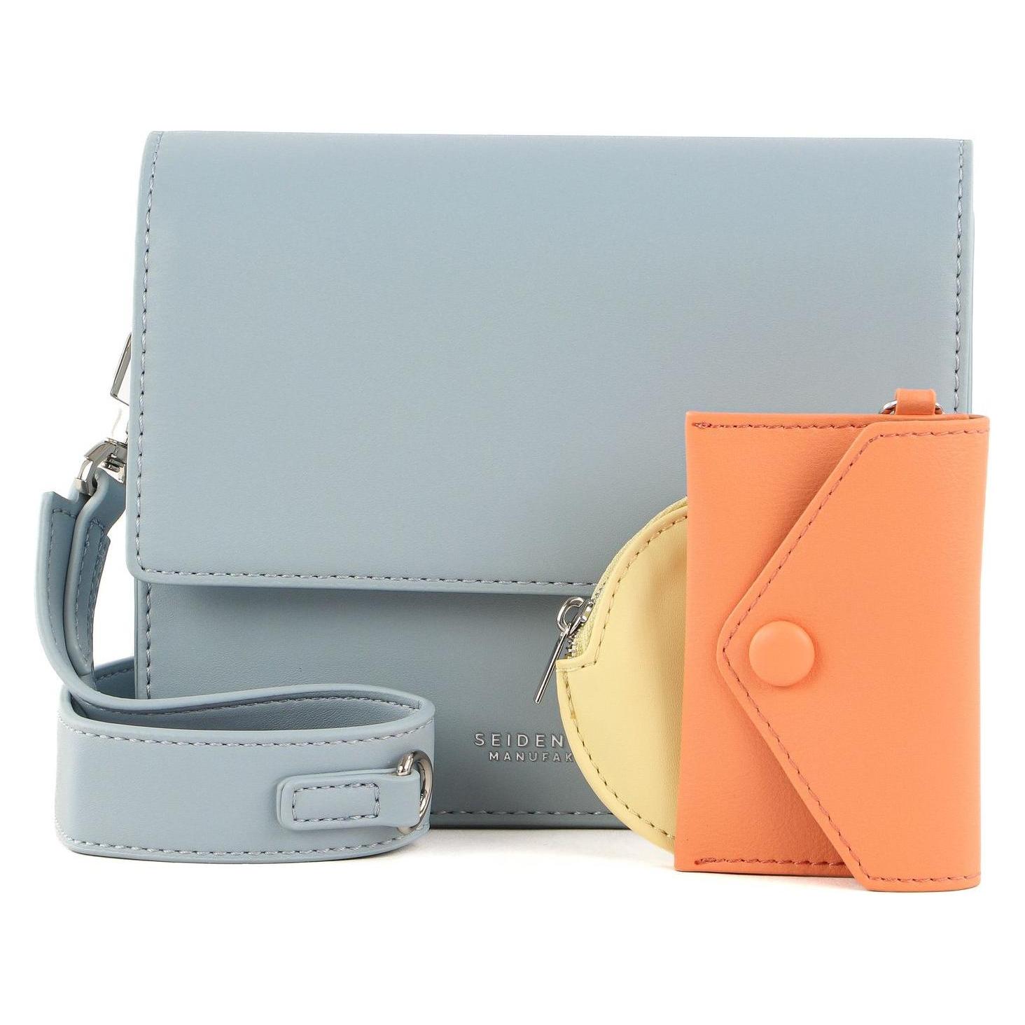 Seidenfelt, Damen, Handtasche, Bjerka Crossbag, Orange, Gelb, Blau