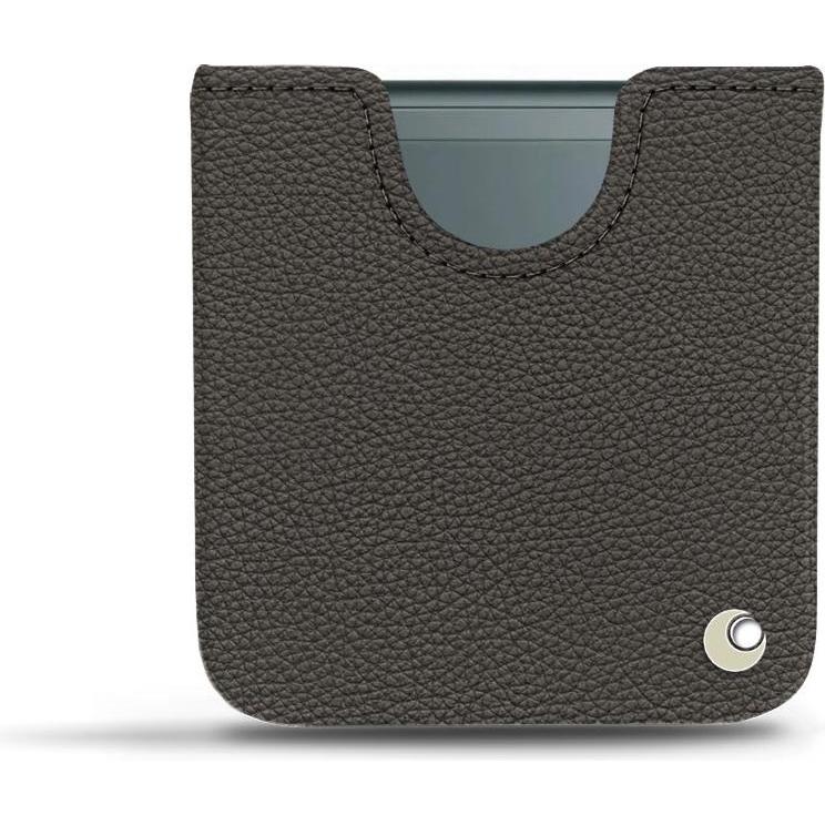 Noreve Custodia protettiva in pelle Samsung Galaxy Z Flip3 (Samsung Galaxy Z Flip3), Cover smartphone, Grigio