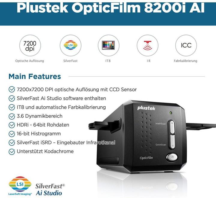 Produktbild Plustek OpticFilm 8200i Ai (USB)