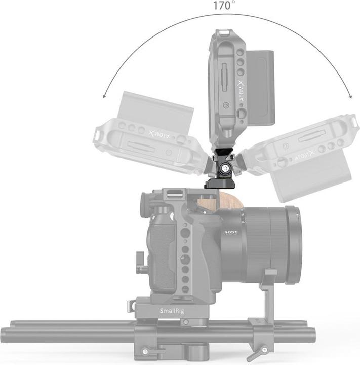 Actual product image SmallRig Swivel&Tilt monitor mount with 1/4 screws - 2904