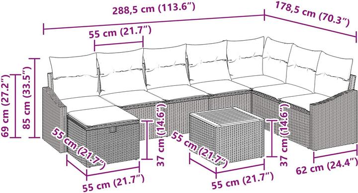 Produktbild vidaXL Gartensofa-set