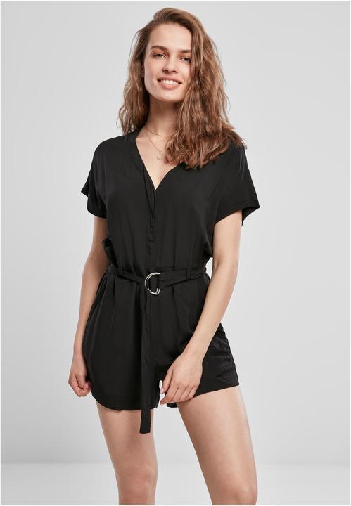 Actual product image Urban Classics Ladies Short Viscose Belt Jumpsuit (XL)