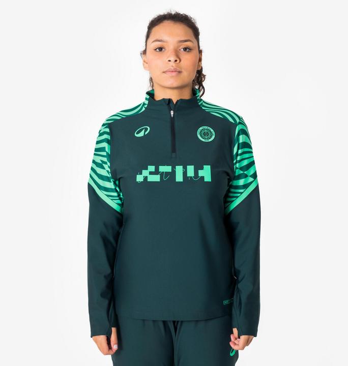 Kipsta Damen Fussball Sweatshirt 1/2 Zipp Viralto grün (S)