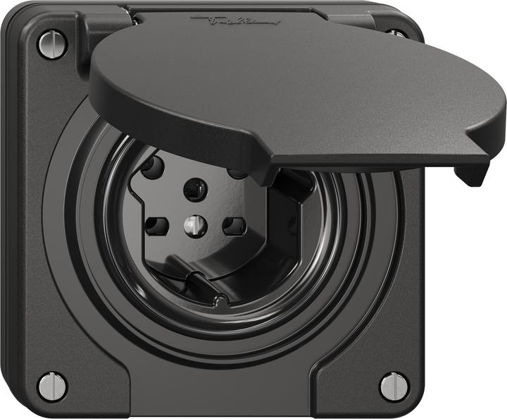 Feller Steckdose T15 UP nass IP55/21 schwarz