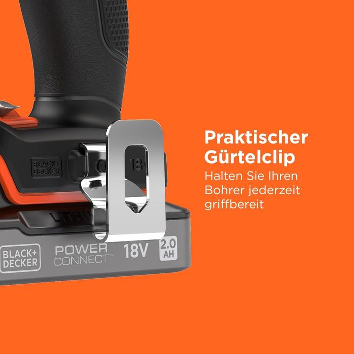 Produktbild Black & Decker Black&Decker Akku-Bohrschrauber 18V 2x2Ah,2G,Kof BCD382D2XK