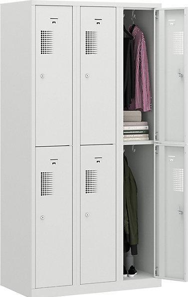 Produktbild eurokraft basic Spind, 6 Abteile, Breite 900 mm (90 cm, 180 cm)