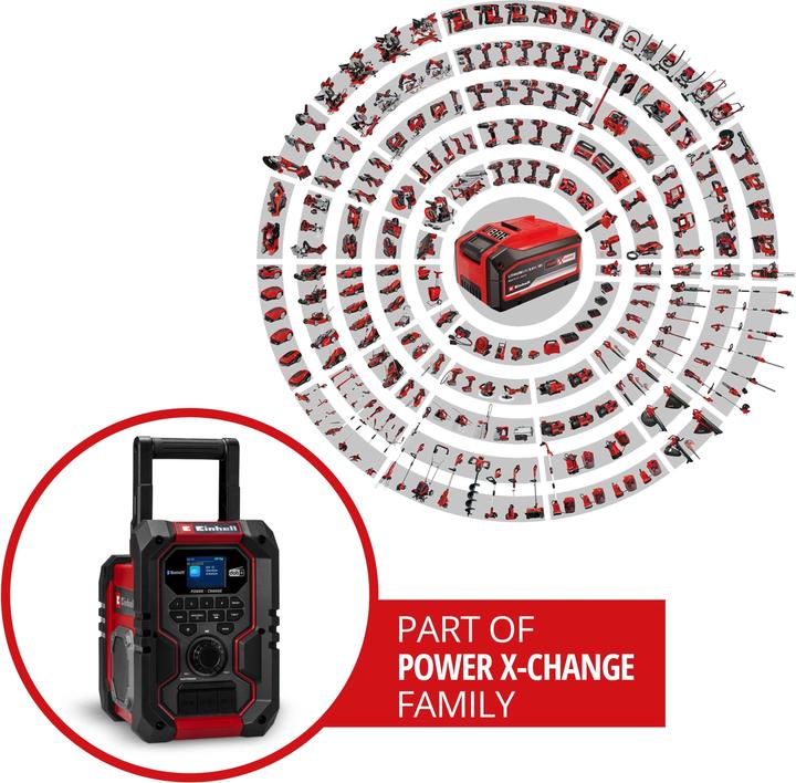 Produktbild Einhell Baustellenradio Akku-Radio TE-CR 18 Li DAB+/FM/BT, Solo (DAB+, FM, Bluetooth, Airplay)