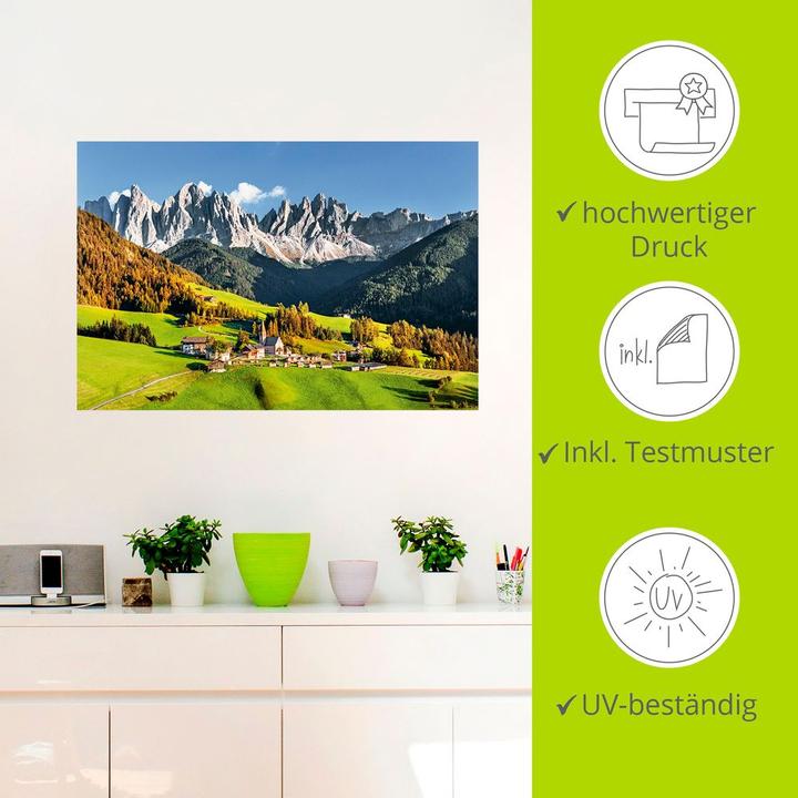Produktbild Artland Alpen Berge Santa Maddalena U1TF (30 x 20 cm)