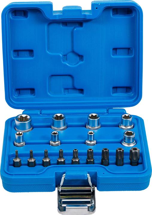 Actual product image BGS Bit and Socket Set E-Type / T-Star (for Torx) 17 pcs.