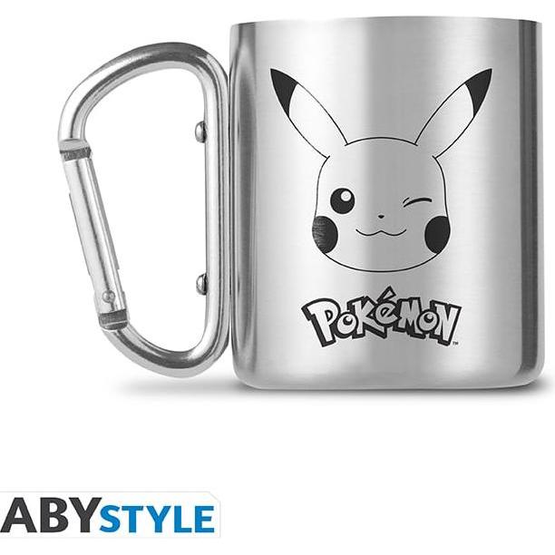 ABYstyle Pokemon Tazza 235ml Carabiner Pikachu, Tasse, Schwarz