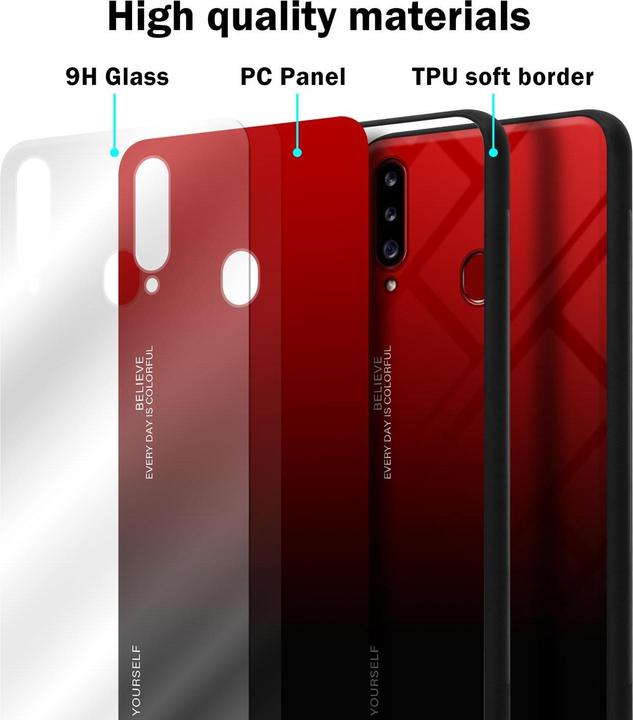 Produktbild Cadorabo TPU 2 Farben Glas Cover (Samsung Galaxy A20s)