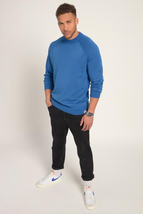 Actual product image Sthuge sweater, long sleeve, stand-up collar, stonewashed, up to 8 XL (5XL)