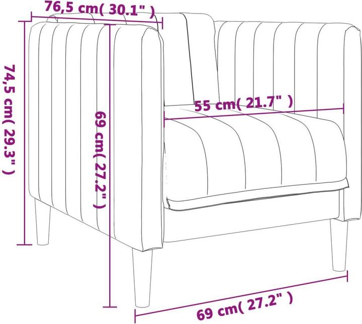 Actual product image vidaXL 1-Sitzer-Sofa