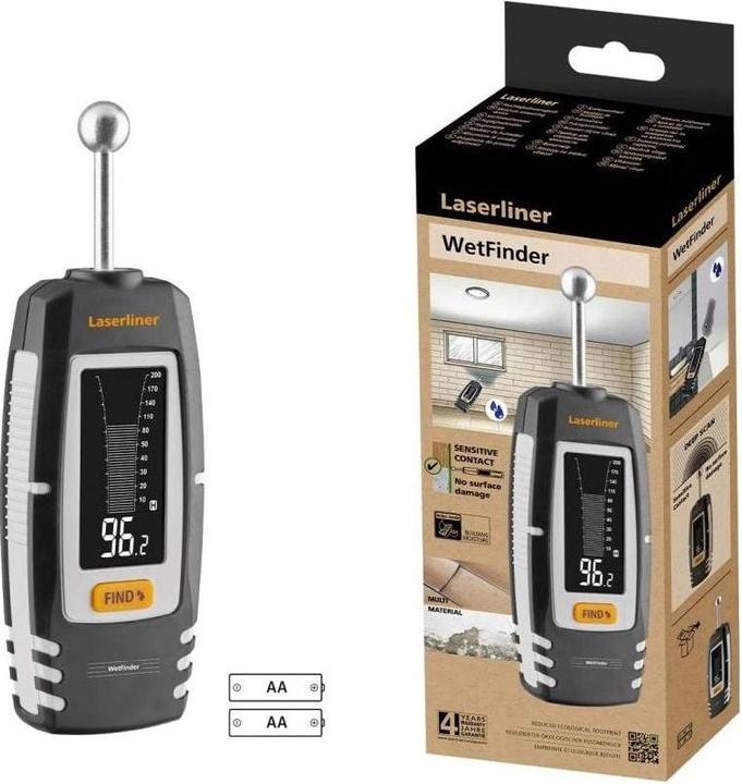 Produktbild Laserliner Materialfeuchtemessgerät WetFinder, Funktionen