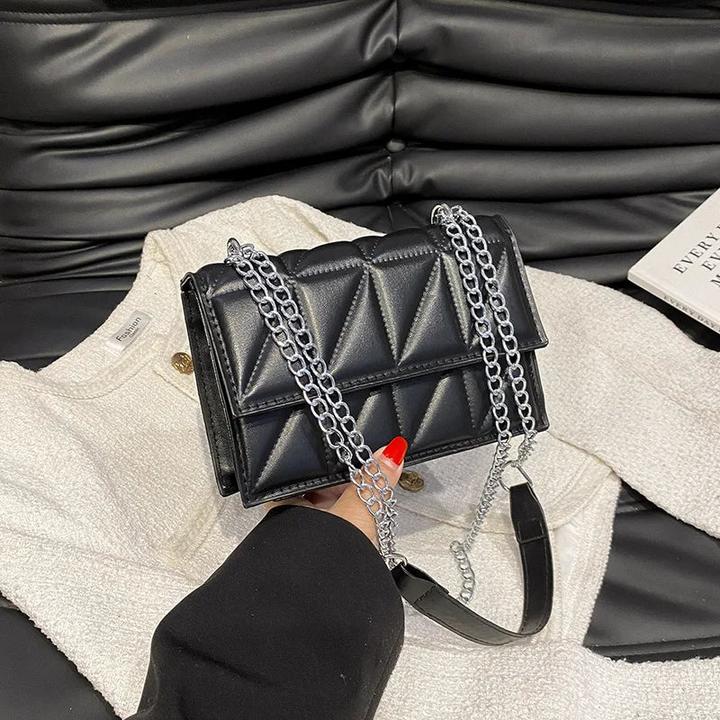 Only-Bags.Store Umhängetasche PU Leder Griff Handtaschen Kettenriemen