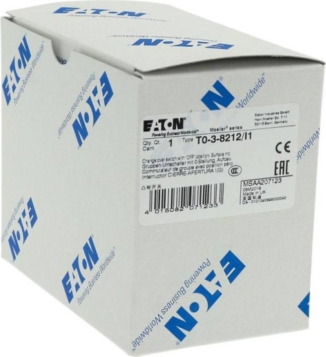 Actual product image Eaton T0-3-8212/I1