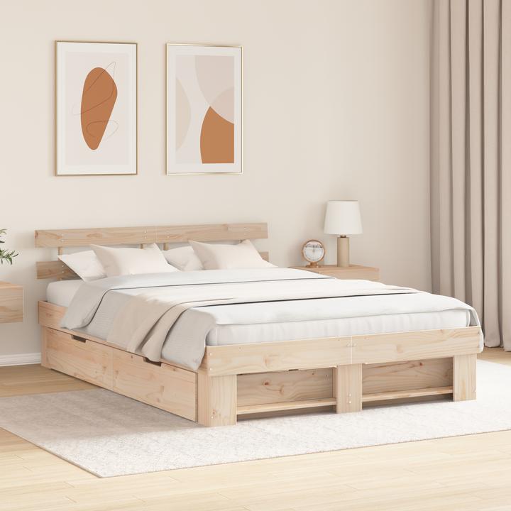 Produktbild vidaXL Holzbett (150 x 200 cm)