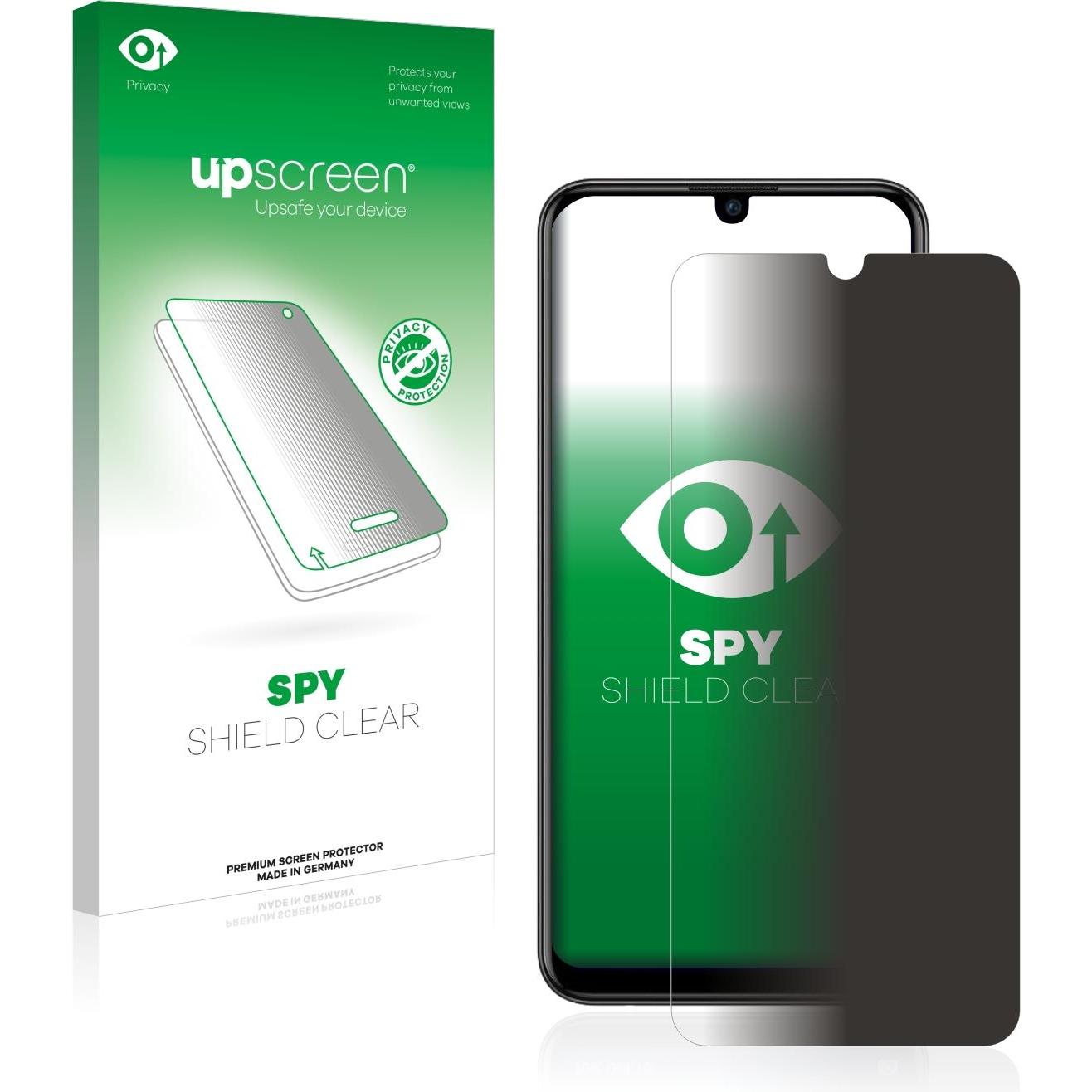 upscreen Spy Shield Blickschutzfolie (1 Stück, Huawei P Smart+ (2019)), Smartphone Schutzfolie, Blau