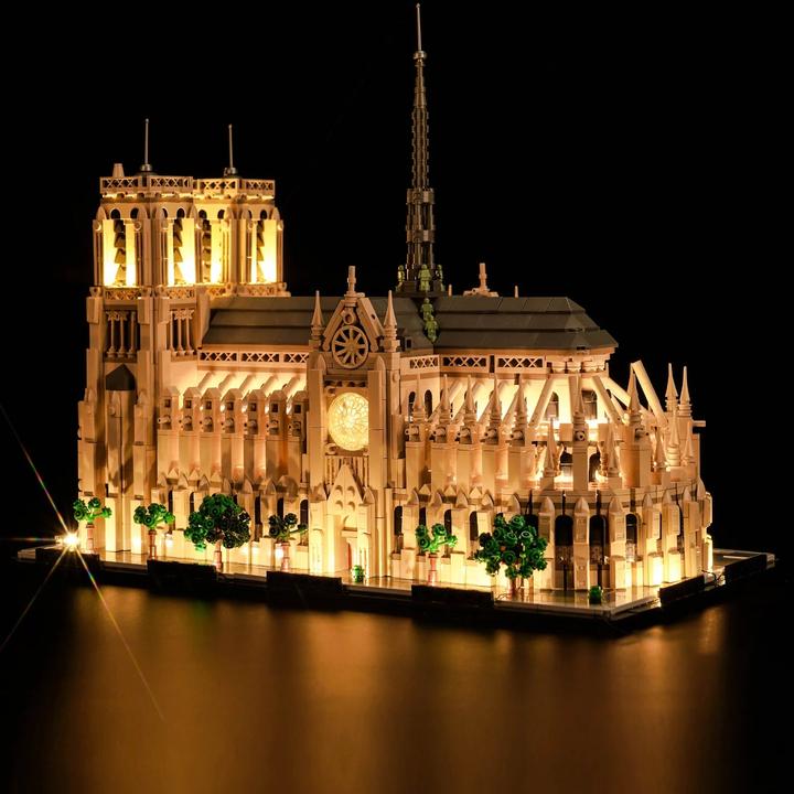 BrickBling Kit d'éclairage LED pour LEGO Notre-Dame de Paris (21061) incl. télécommande