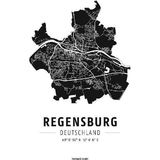 freytag&b.Regensburg, Designposter, Landkarte