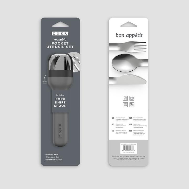 Actual product image ZOKU Cutlery set To Go (3 Piece, Cutlery set)