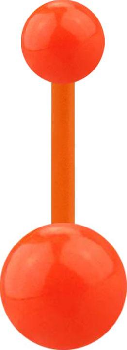 Immagine prodotto Star Piercing Banana arancione con due palline (Materiale sintetico, senza ottone)