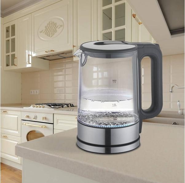 Produktbild Maestro MR053 Wasserkocher 1 7 l 2200 W Schwarz Transparent (1.70 l)