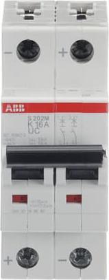 Actual product image ABB LS S202M-K16UC Automatic circuit breakerÂ K-Char., 10kA, 16A, 2P