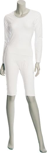 Image du produit Suprima Body de soins manches longues M unisexe avec fermeture éclair partielle sur la jambe blanc (M)