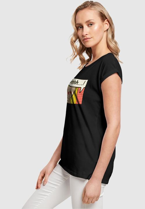 Produktbild Merchcode Ladies Silent Sign Comic Extended Shoulder Tee - 112423 (XXL)