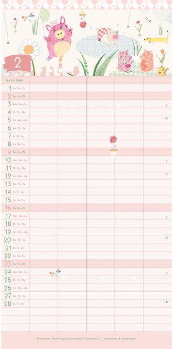 Image du produit Greenline Turnowsky 2025 Calendrier familial, 22x45cm, calendrier familial avec efficacité (22 x 45 cm)