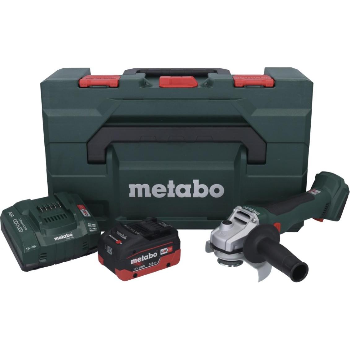 Thumbnail - Metabo, Winkelschleifer, W 18 L BL 9-125 Akku Winkelschleifer 18 V 125 mm Brushless + 1x Akku 5,5 Ah + Ladegerät + m (1...
