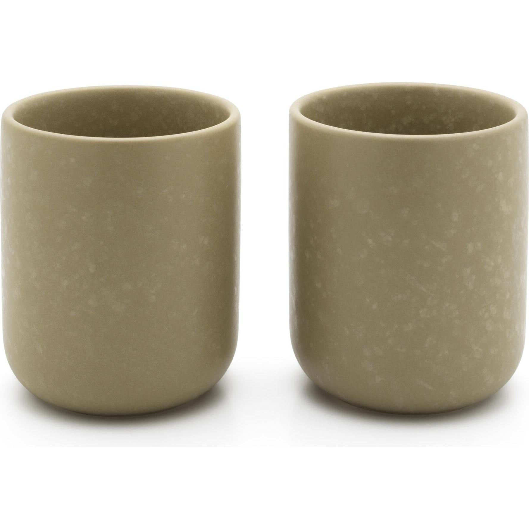Thumbnail - Bredemeijer, Tasse, Teebecher Umea 200ml beige mit Untersetzer 142025 (200 ml, 2 x)