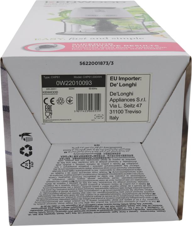 Image du produit Kenwood Easy Chop CHP61.100WH (500 ml, 500 W)