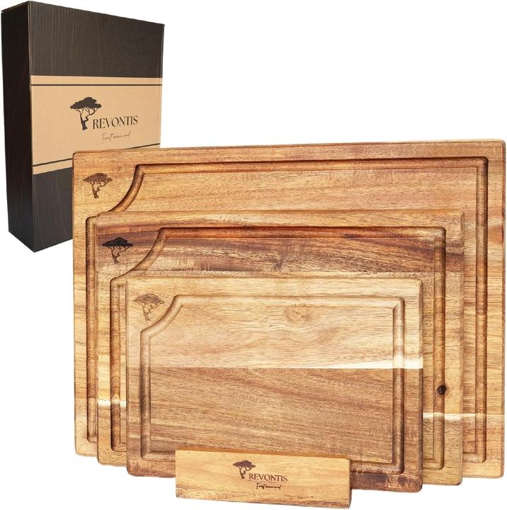 Image du produit Revontis Schneidebrett-Set mit Halter & Saftrille