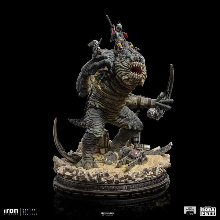 Actual product image Iron Studios Le Livre de Boba Fett statuette 1/20 Demi Art Scale Boba Fett & Rancor 38 cm
