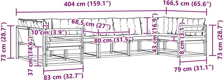 Produktbild vidaXL Outdoor-Sofa