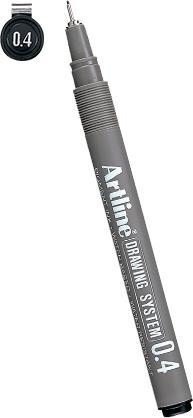 Produktbild Shachihata Fineliner Artline Drawing Pen EK234, 0,4 mm, sort (Grau, Metallisch, Schwarz)