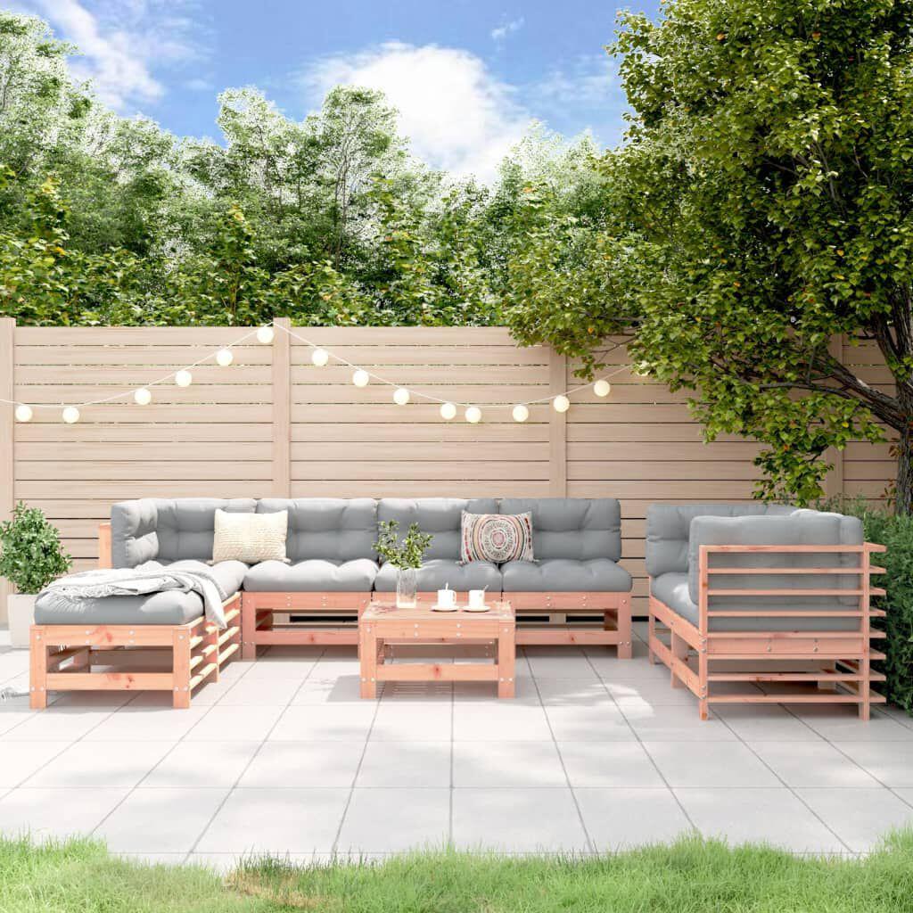 Thumbnail - VidaXL, Gartenlounge, 9-tlg. Garten-Lounge-Set Massivholz Douglasie,Material