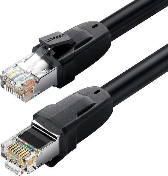 Image du produit Ugreen Câble Ethernet Cat 8 CLASS?S/FTP RJ45 1m (noir) (U/FTP, CAT8.1, 1 m)