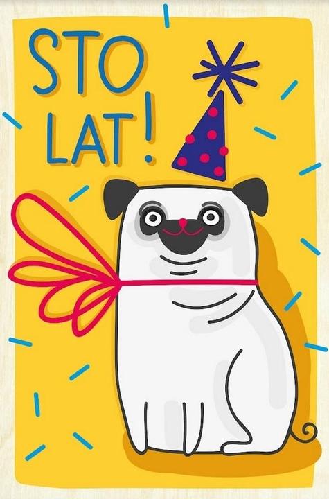 Image du produit Milin Carte - Anniversaire de la Pug (1 pcs)