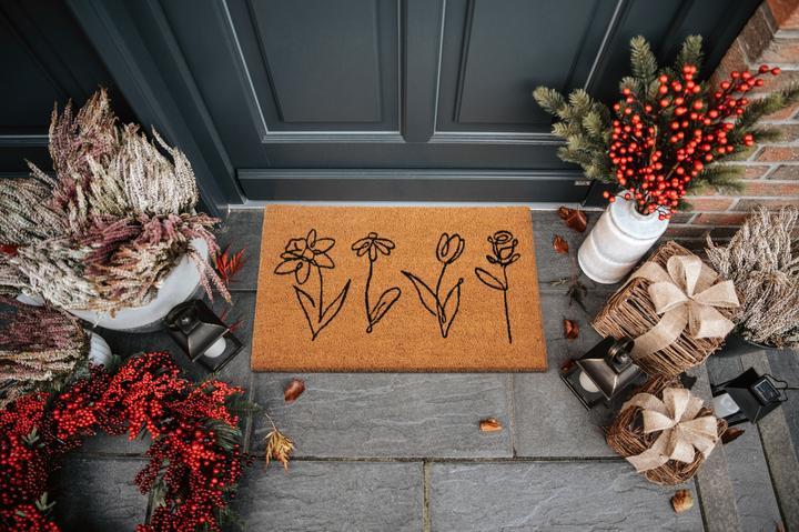 Produktbild Hanse Home Kokos Line-Art Flowers (40 x 70 cm)
