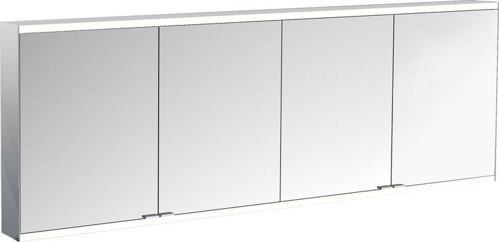 Emco prime 2 Facelift Lichtspiegelschrank, 2000 mm, 4 Türen, mit verspiegelten Seitenwänden, Aufpu (198.50 x 16.70 x 70 cm)