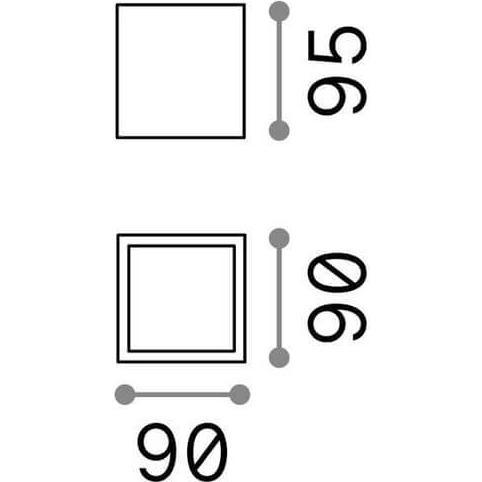 Thumbnail - Ideal lux, Wandleuchte + Deckenleuchte, TECHO Deckenleuchte GU10 dimmbar Anthrazit IP54 251554 (GU10)
